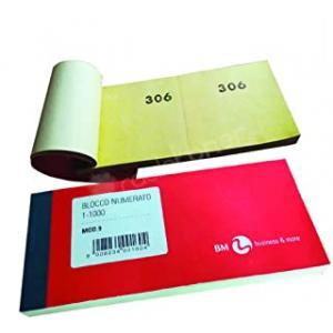 BM Blocco numerato (1/100) - colori assortiti - 13 x 6 cm